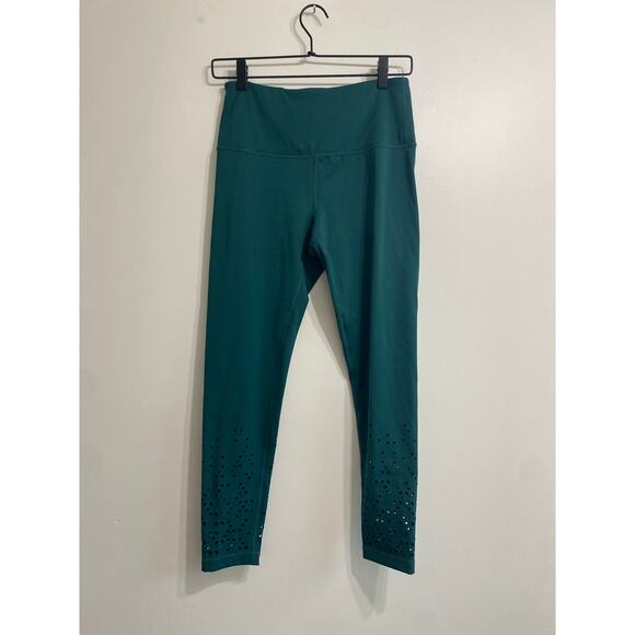 Trendy Zella Laser Cut Leggings - Green - Picture 4 of 11